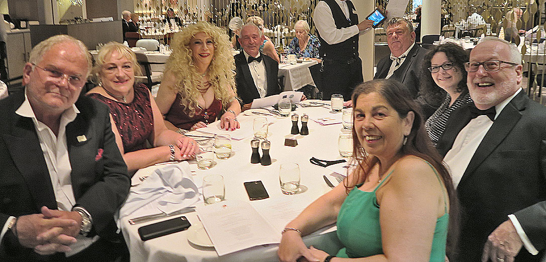 With a group on a cruise