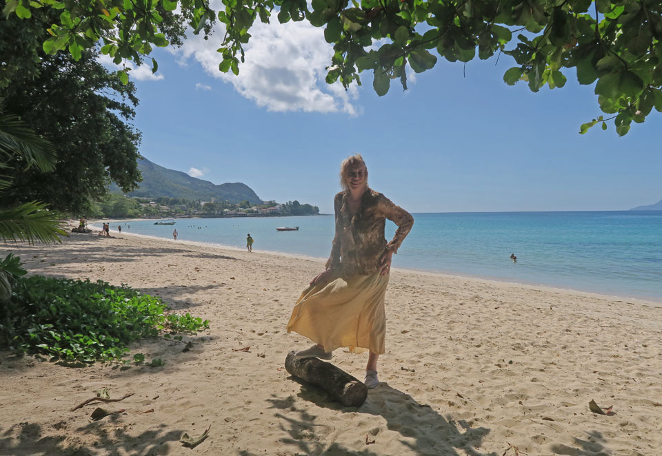 At a beach in the Seychelles At a beach in the Seychelles