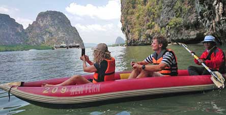 My companions in a canoe near the James Bond Island, Thailand