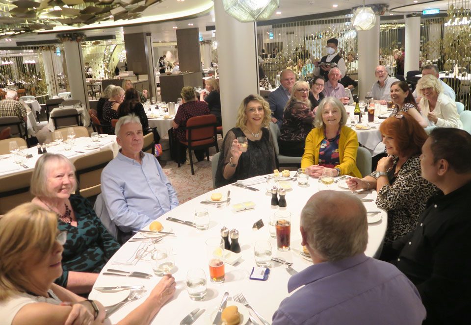 Evening meal with the solo travellers group Evening meal with the solo travellers group