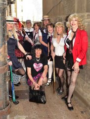 St.Trinians Girls in back passage, Photo by Sophie Tagg