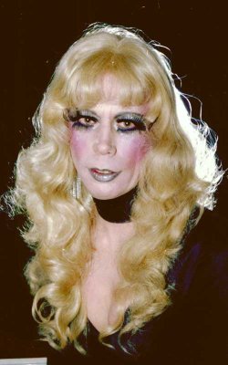 Blonde Wig and black Lycra 1982