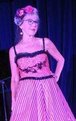 Rozie Keogh modelling a Pamala Faith dress for the auction