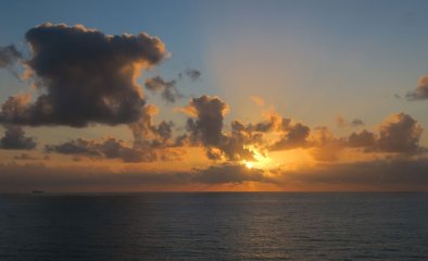 Sunrise at sea